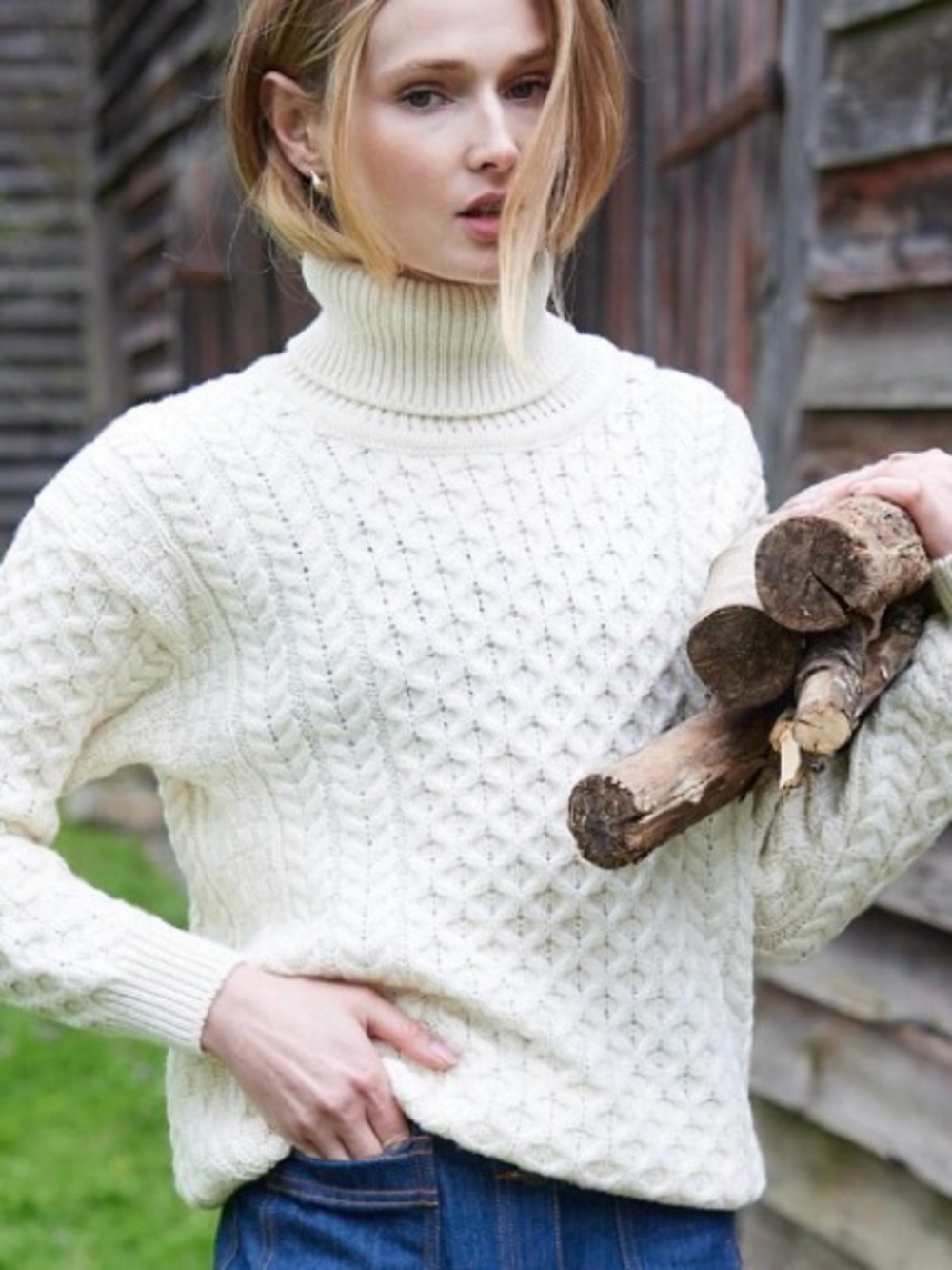Heidi Wynne classic Fisherman Knit Turtleneck